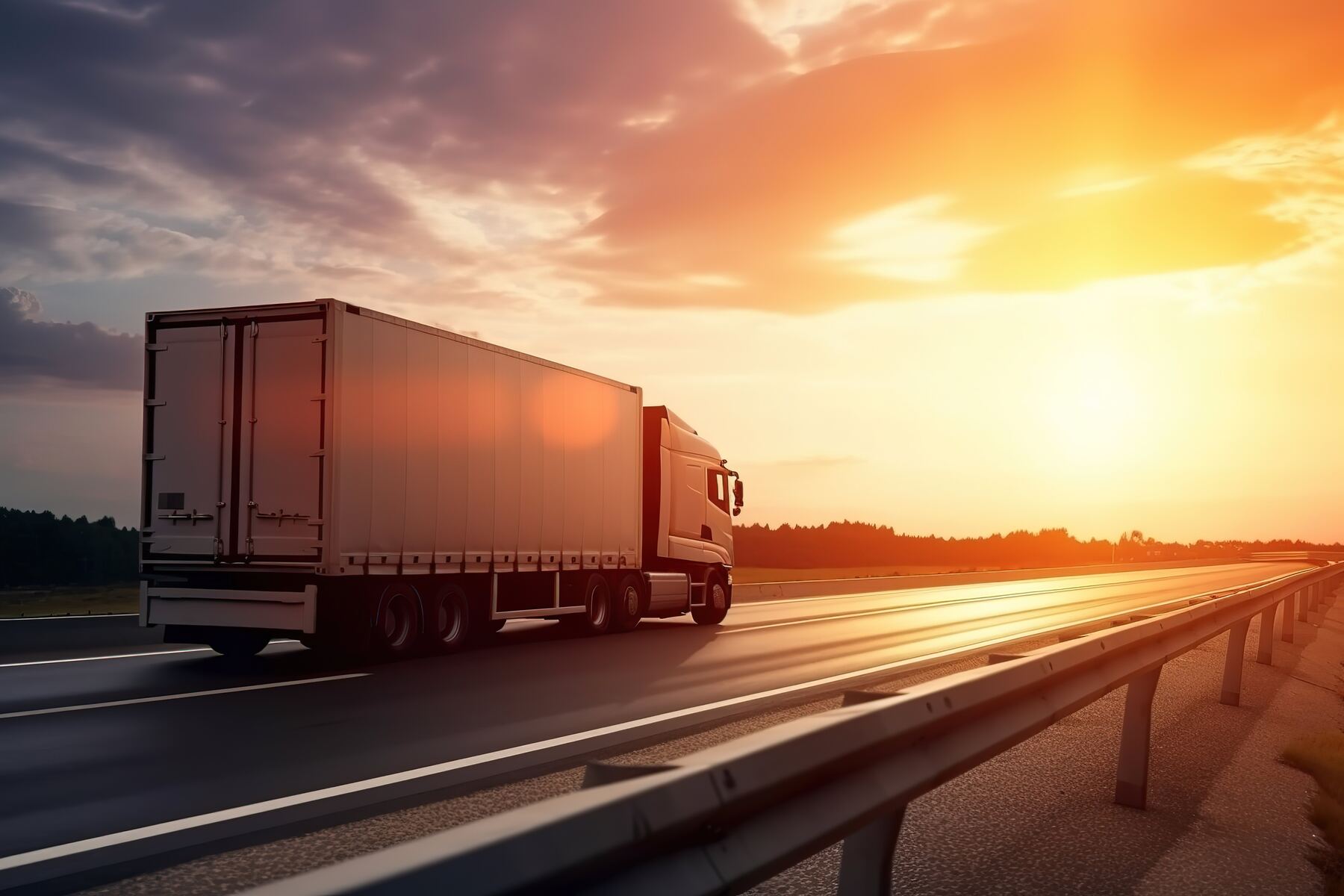 Red semi truck backed into a loading dock — licensed freight broker Maryland